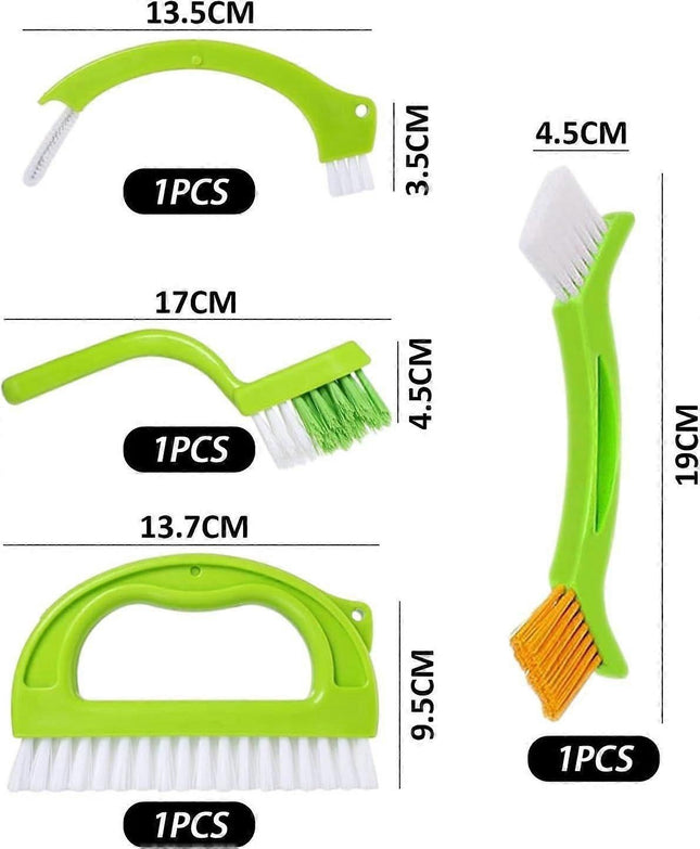 4pcs Household Cleaning Brush Set for Bathroom & Window Groove – product detail