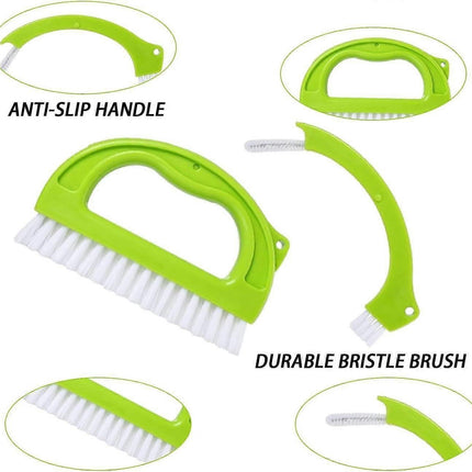 4pcs Household Cleaning Brush Set for Bathroom & Window Groove