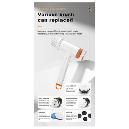 Cordless Multifunctional Cleaning Brush Scrubber for Home & Shower
