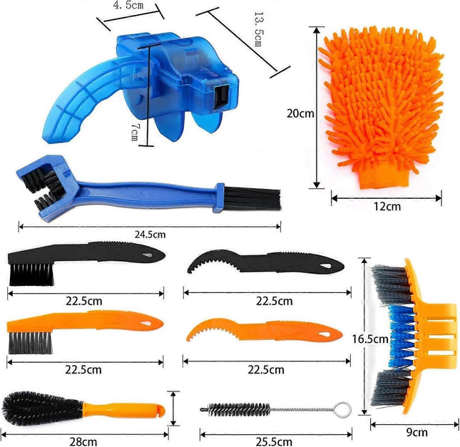 Bike Cleaning Brush Set Chain & Wheel Maintenance Kit – product detail