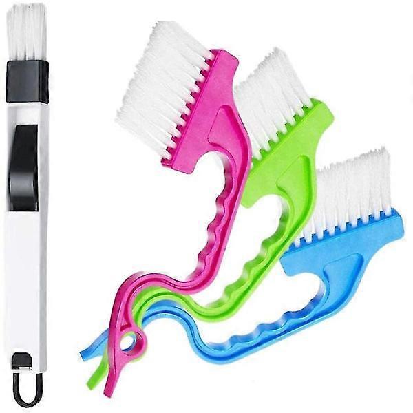 4pcs Bottle & Carafe Cleaning Brush Set with Silicone Scraper V1263-JX-5299