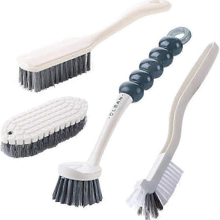 4pcs Cleaning Brush Set for Dish, Kitchen, Bathroom & Shoes