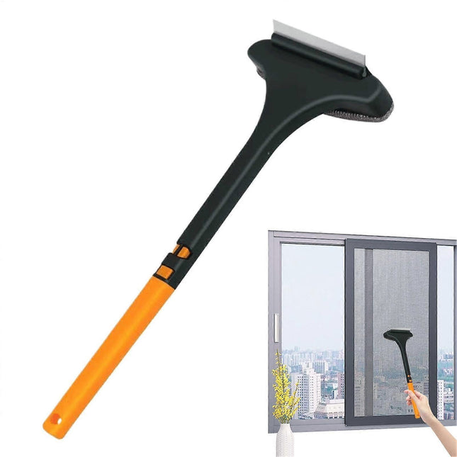 2-in-1 Window Screen Cleaning Brush Mesh & Glass Scrubber V1263-JX-5303
