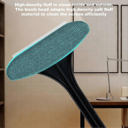 2-in-1 Window Screen Cleaning Brush, Mesh & Glass Scrubber