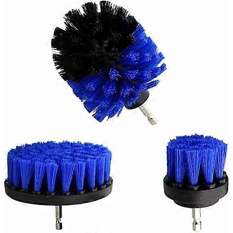 3pcs Drill Cleaning Brush Set for Tile Kitchen & Toilet V1263-JX-5319 in Stainless Steel