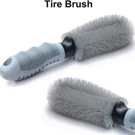 2pcs Wheel Cleaning Brush Set for Car, Tire & Motorcycle Rims