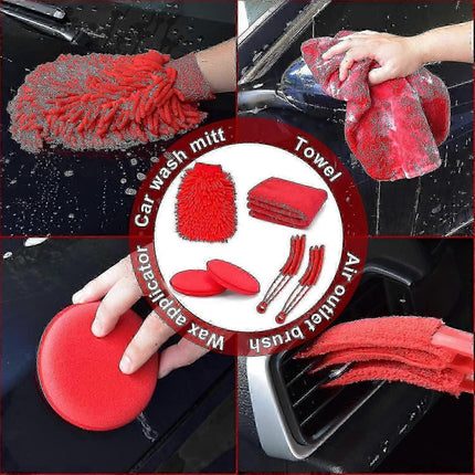 18pcs Car Cleaning Brush Kit, Auto Detailing & Drill Brushes