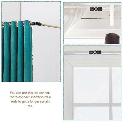 Corner Curtain Rod Elbow Brackets, Curtain Rod Connector Set