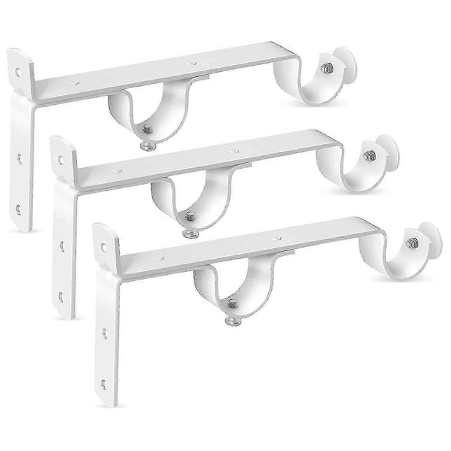 3pcs Double Curtain Rod Brackets Metal Holders & Hangers V1263-JX-5345
