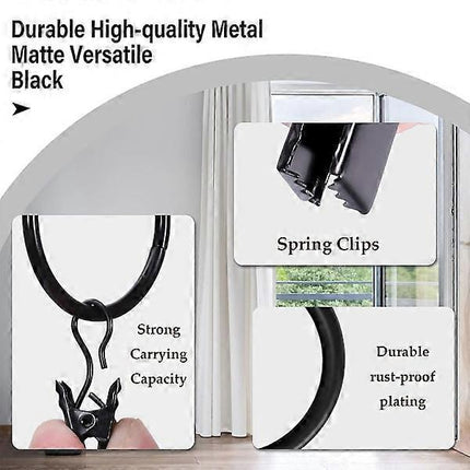 Curtain Rods with Metal Hanging Rings, Window Curtain Hardware