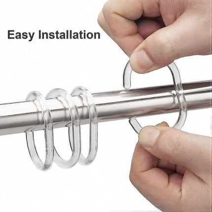 24pcs Plastic Shower Curtain Hooks Rings Bathroom Curtain Hooks
