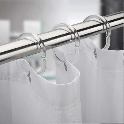24pcs Plastic Shower Curtain Hooks Rings Bathroom Curtain Hooks