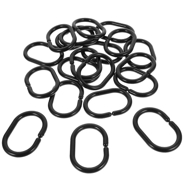 20pcs Plastic Shower Curtain Hooks Rings Curtain Hanger Hooks V1263-JX-5368