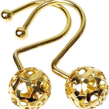 12pcs Gold Shower Curtain Hooks Rings Set Bathroom Curtain Hooks