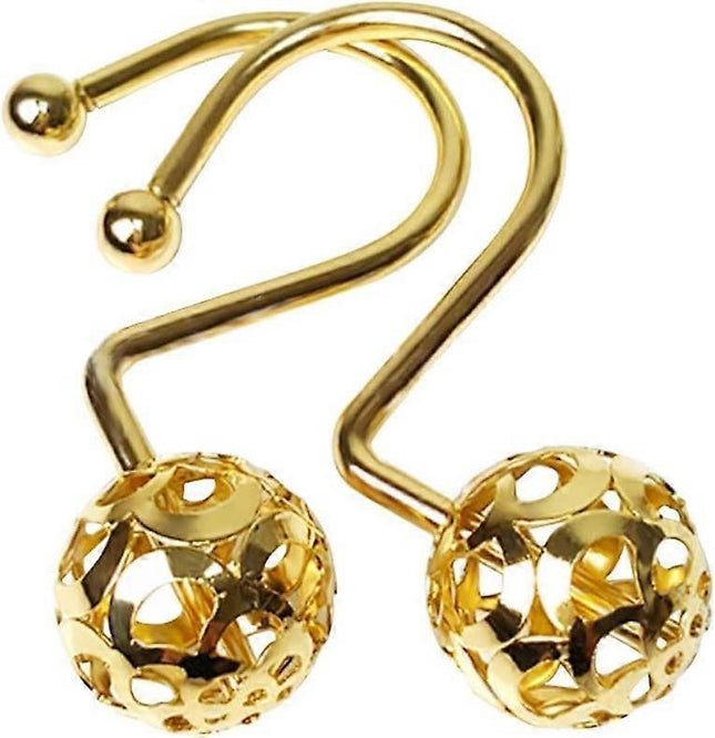 12pcs Gold Shower Curtain Hooks Rings Set Bathroom Curtain Hooks V1263-JX-5369