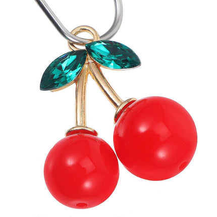 12pcs Cherry Design Shower Curtain Hooks Rings Decorative Curtain Hanger Hooks