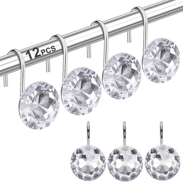 12pcs Decorative Resin Shower Curtain Hooks Rings for Bathroom Rods V1263-JX-5372