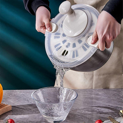 Salad Spinner Fruit and Vegetable Dryer with Milky Liner
