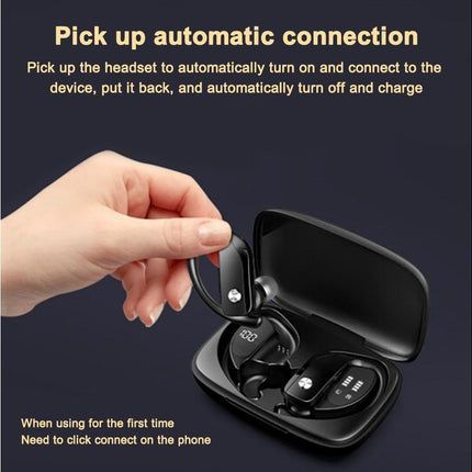 Wireless Earbuds - Waterproof - LED Display Bluetooth Earphones with Mic for Sports