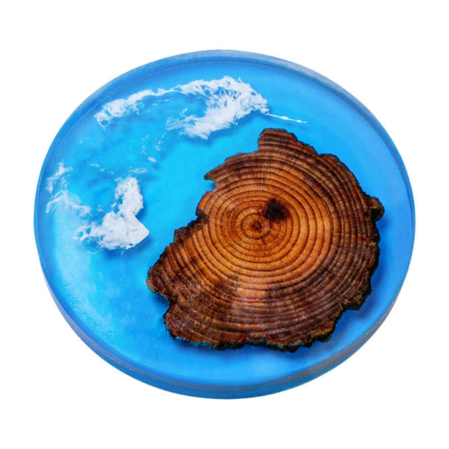 6pcs Wooden Epoxy Resin Drink Coasters Modern Style V1263-JX-5445