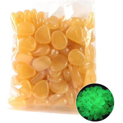 100Pcs Aquarium Stones-Orange Yellow 100pcs
