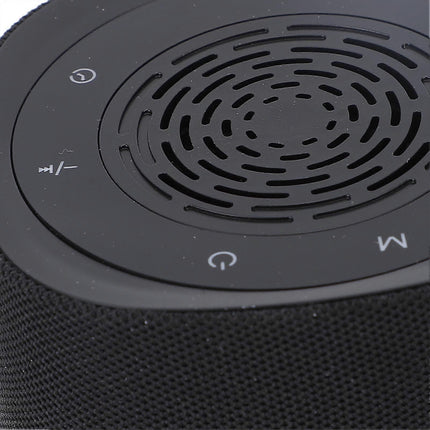 Bluetooth White Noise Machine 14 Sounds Rechargeable Breathing Light Black