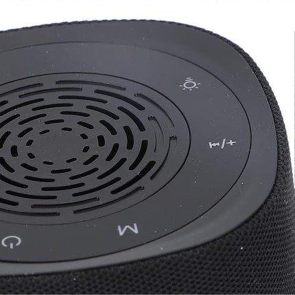 Bluetooth White Noise Machine 14 Sounds Rechargeable Breathing Light Black