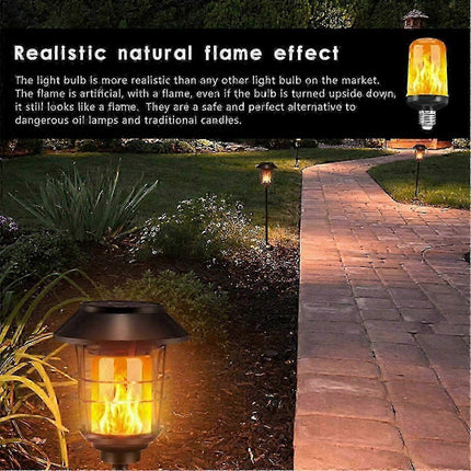 LED Flame Effect Bulb E27 Decorative Fire Flicker Black-B