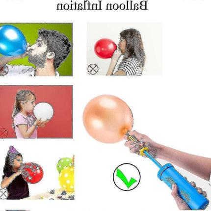 2pcs Balloon Pump Manual Hand Air Pump for Balloons
