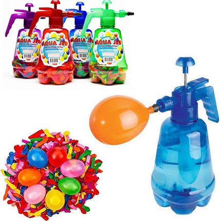 Water Balloon Pump 1.5L Hand Air & Water Pump with 500 Balloons