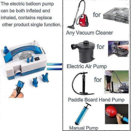 Electric Balloon Pump 600W Double Nozzle Quick Inflator for Balloons Pool Toys