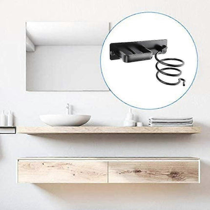 Aluminum Hair Dryer Holder Wall Mounted Organizer Rack