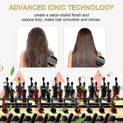 Negative Ion Hair Dryer Brush Styler Anti-Frizz Blow Dryer