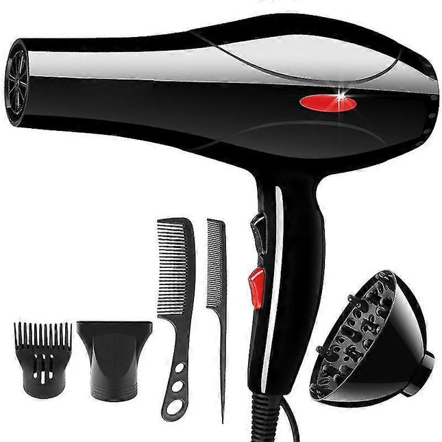 Household Hair Dryer Hot & Cold Thermostatic Black Set V1263-JX-5612
