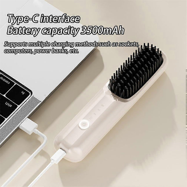 Rechargeable Cordless Hair Dryer Brush USB 3 Heat Settings – product detail