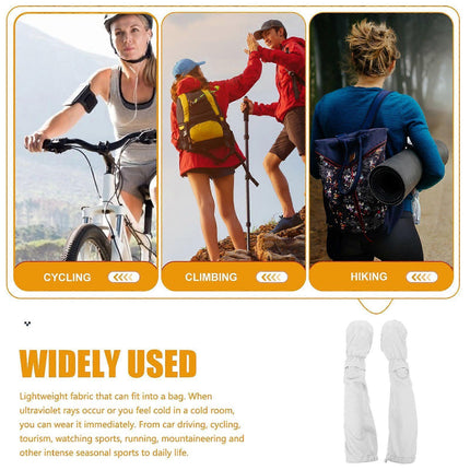1 Pair UV Protection Arm Sleeves for Men & Women Cycling Sports