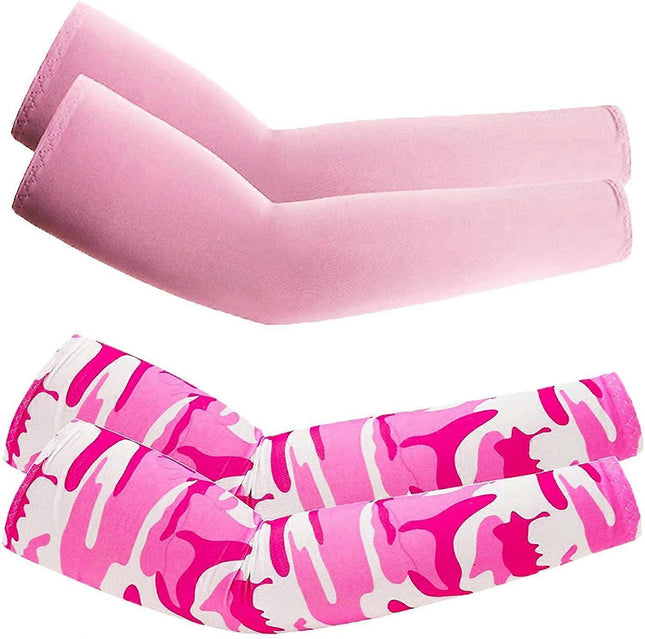 2 Pairs Cooling Arm Sleeves Anti-UV Cycling Driving Sports Use V1263-JX-5641