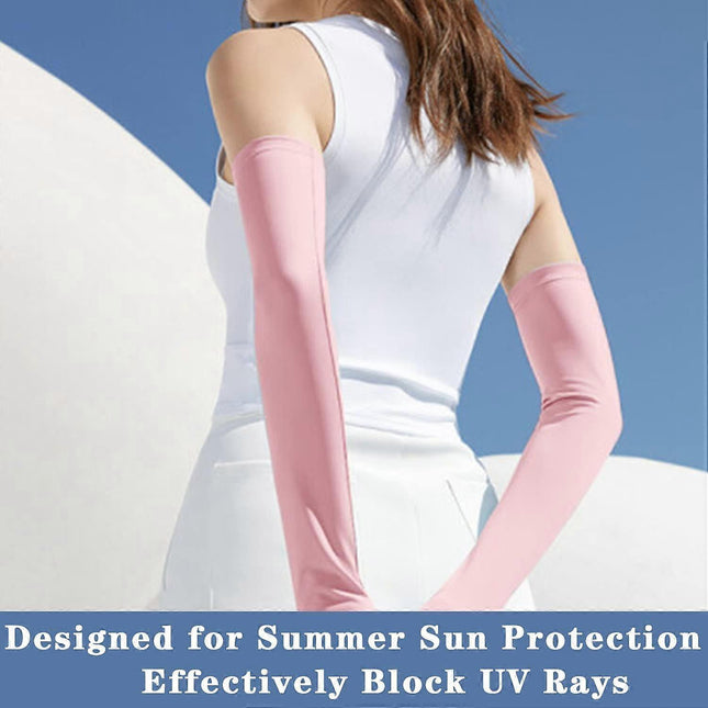 2 Pairs Cooling Arm Sleeves Anti-UV Cycling Driving Sports Use – product detail