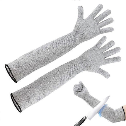 1 Pair Cut Resistant Arm Sleeves Heat Resistant Garden Work 55cm