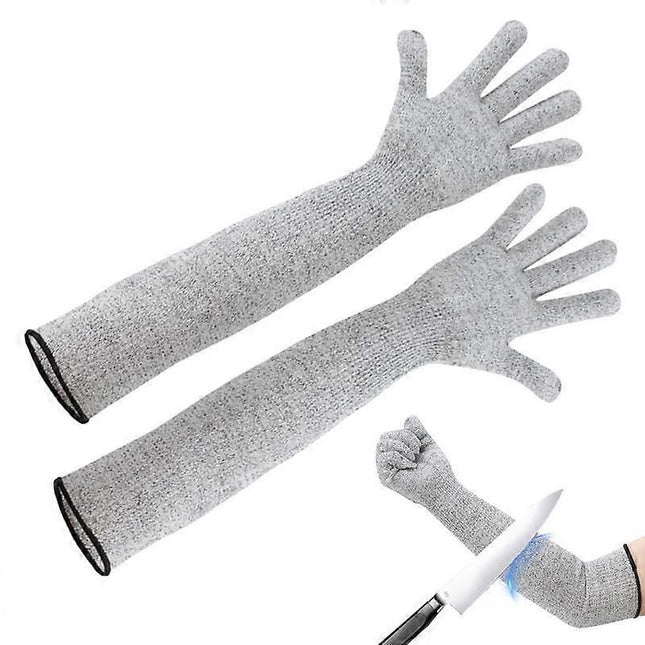 1 Pair Cut Resistant Arm Sleeves Heat Resistant Garden Work 55cm V1263-JX-5648