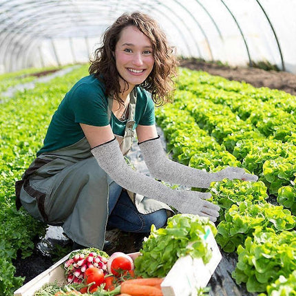 1 Pair Cut Resistant Arm Sleeves Heat Resistant Garden Work 55cm