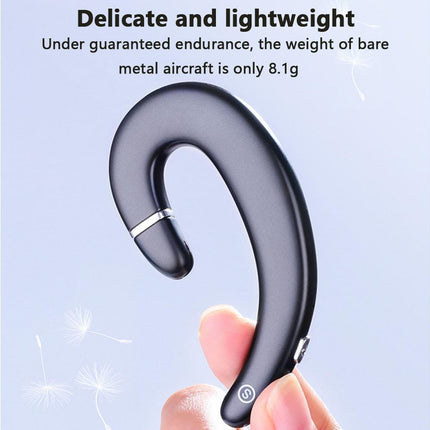 Ear Hook Wireless Headphones - Non Ear Plug - Single Ear Noise Cancelling Headset with Mic