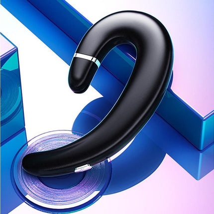Ear Hook Wireless Headphones - Non Ear Plug - Single Ear Noise Cancelling Headset with Mic