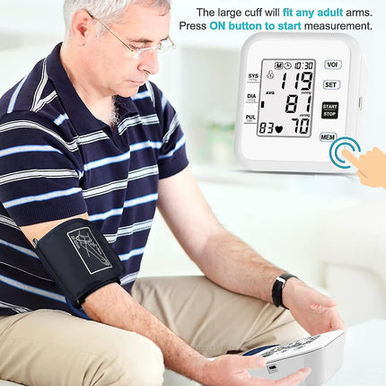 Upper Arm Digital Device with Large LCD Display Automatic Operation