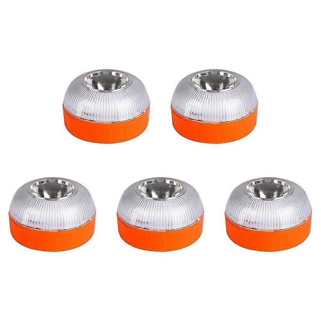 V16 Emergency LED Warning Lights 5PCS White & Yellow Beacon Traffic Light V1263-JX-5796 in White, Yellow