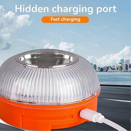 V16 Emergency LED Warning Lights 5PCS, White & Yellow Beacon Traffic Light
