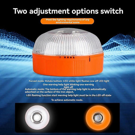 V16 Emergency LED Warning Lights 5PCS, White & Yellow Beacon Traffic Light
