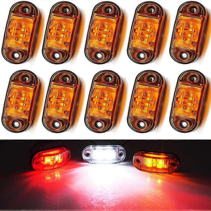 LED Side Marker Lights 10PCS, 12V Waterproof Car Truck Warning Tail Lamps