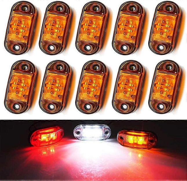 LED Side Marker Lights 10PCS 12V Waterproof Car Truck Warning Tail Lamps V1263-JX-5803