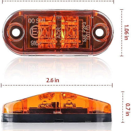 LED Side Marker Lights 10PCS, 12V Waterproof Car Truck Warning Tail Lamps